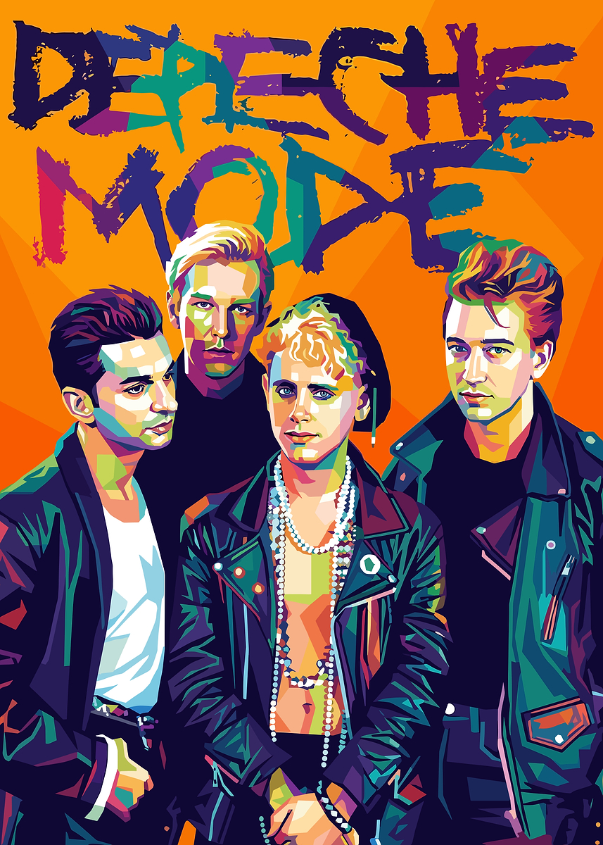 Depeche Mode Pop Art Portrait' Poster, picture, metal print, paint