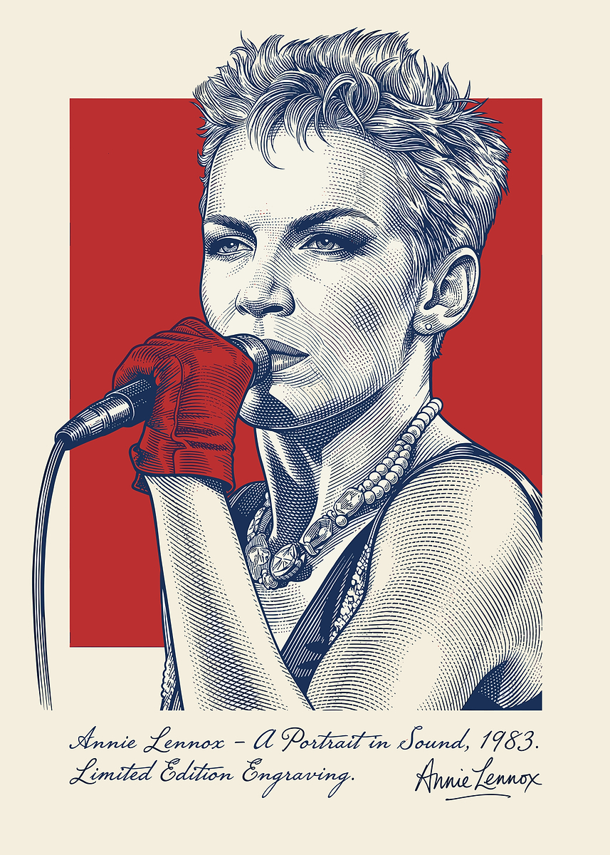 アート・デザイン・音楽 VICE The Photo Issue2009&AmericanApparel Annie Lennox Engraving' Poster, picture, metal print, paint by