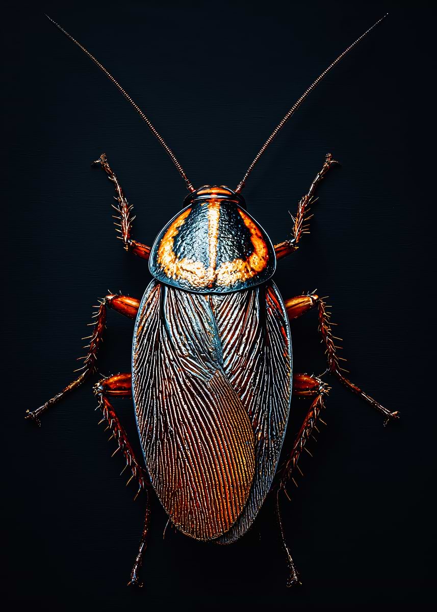 'Detailed Cockroach Macro Nature Photography' Poster, picture, metal ...