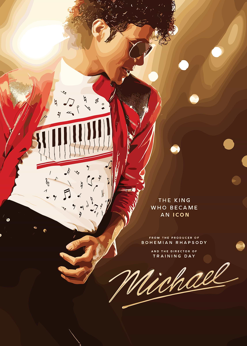 Michael Jackson Movie Poster' Poster, picture, metal print, paint