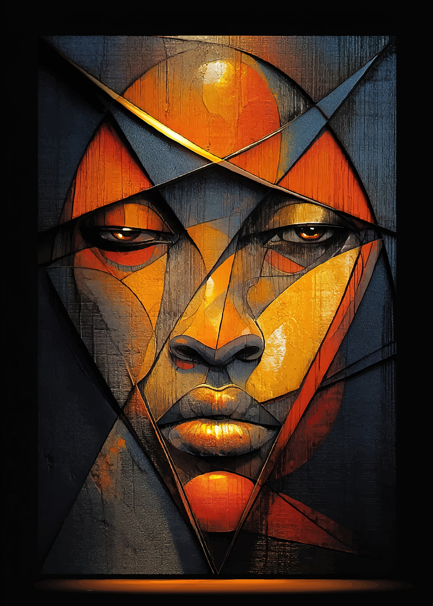 'Abstract Portrait of a Person' Poster, picture, metal print, paint by ...