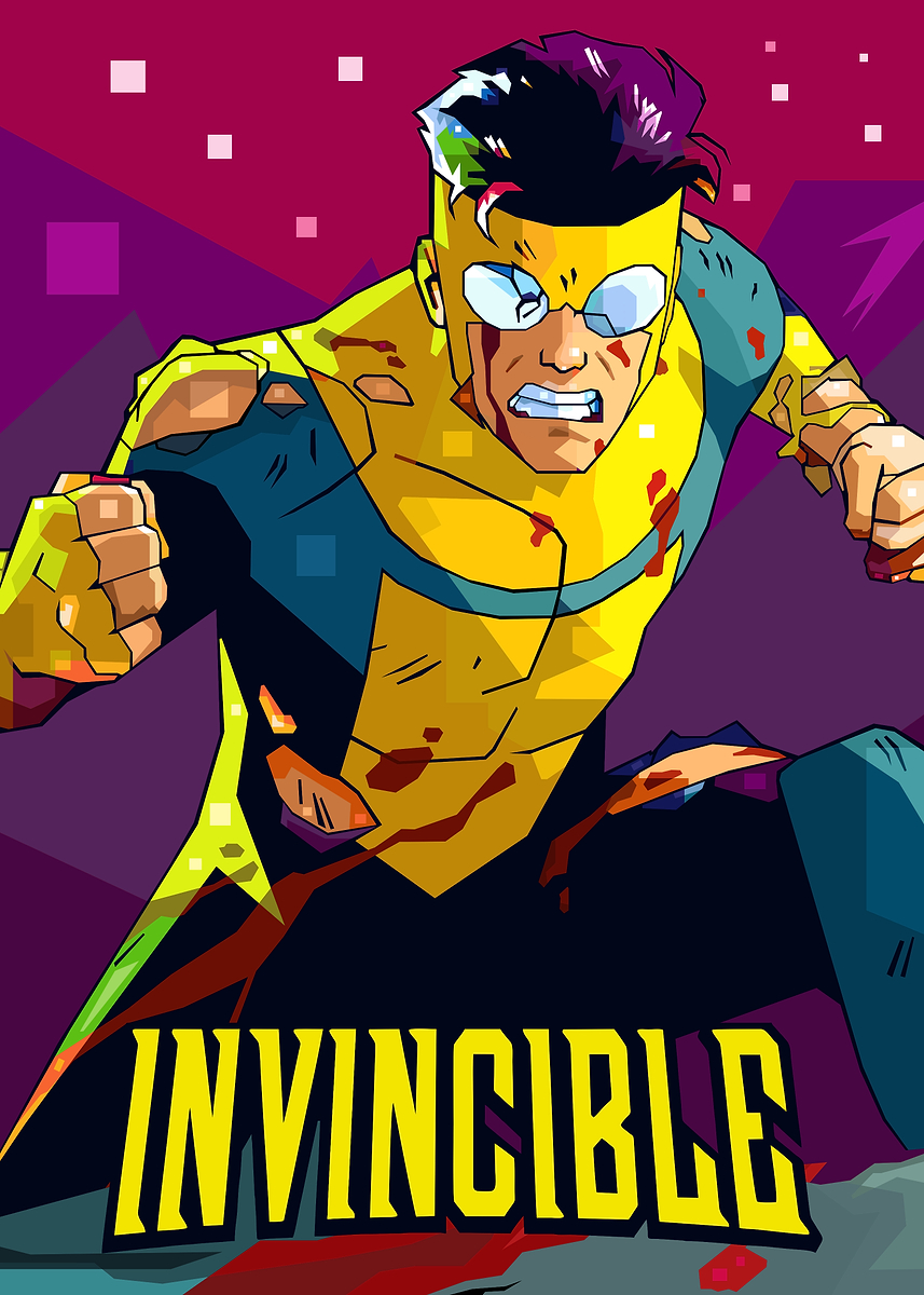Invincible Comic Art' Poster, picture, metal print, paint by MK