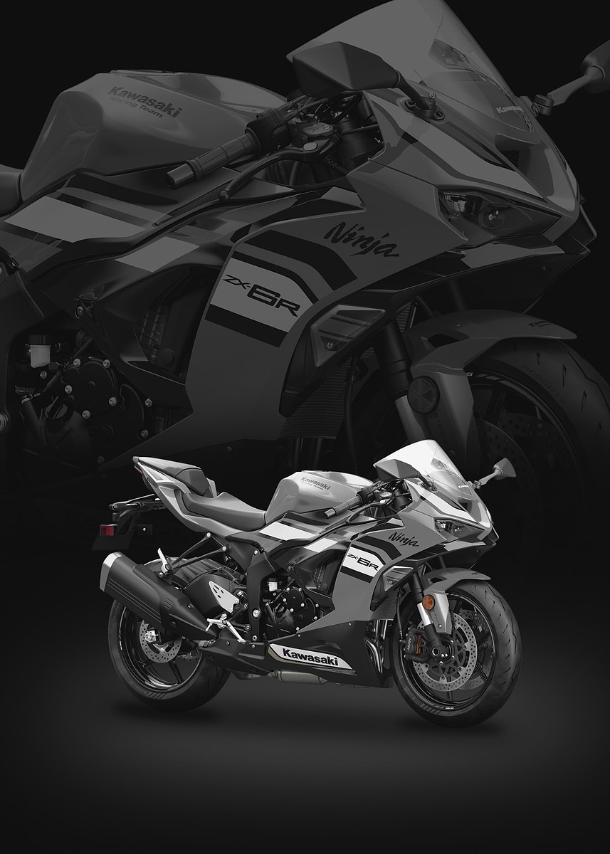 Kawasaki Ninja ZX-6R Motorcycle' Poster, picture, metal print