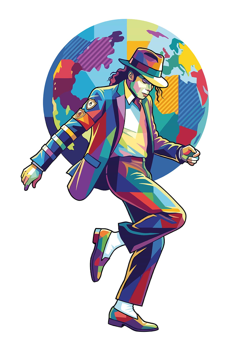 Michael Jackson Pop Art Globe Poster, Picture & Metal Print