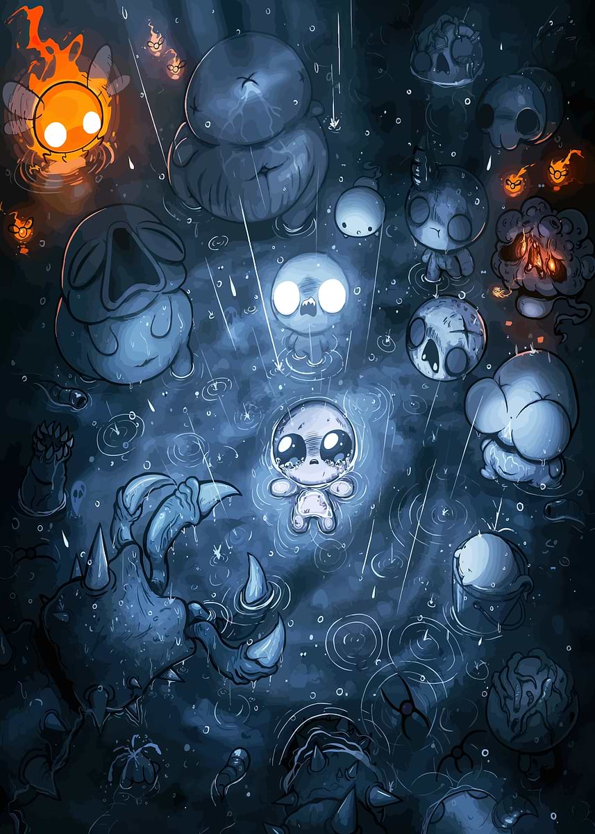 'The Binding of Isaac in the Rain' Poster, picture, metal print, paint ...