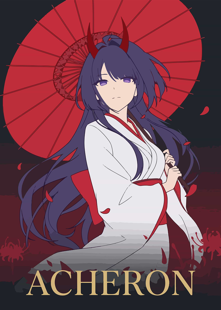 'Acheron Honkai Star Rail Minimalist Art' Poster, picture, metal print ...