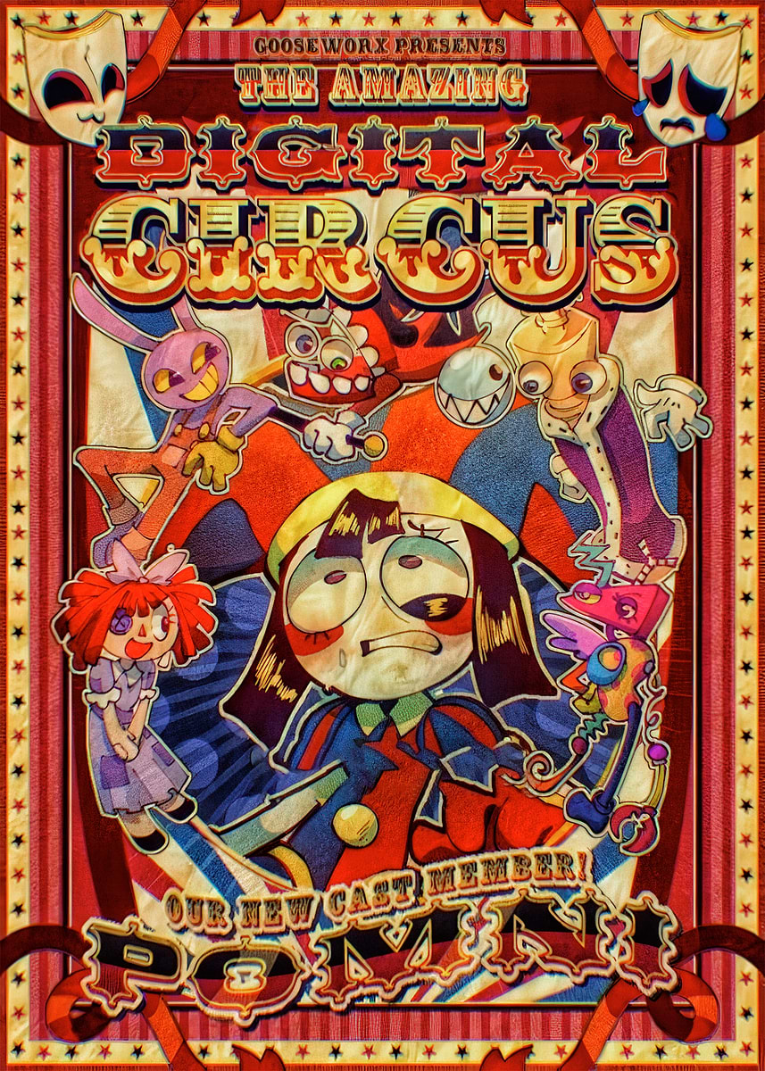 The Amazing Digital Circus Poster' Poster, picture, metal print
