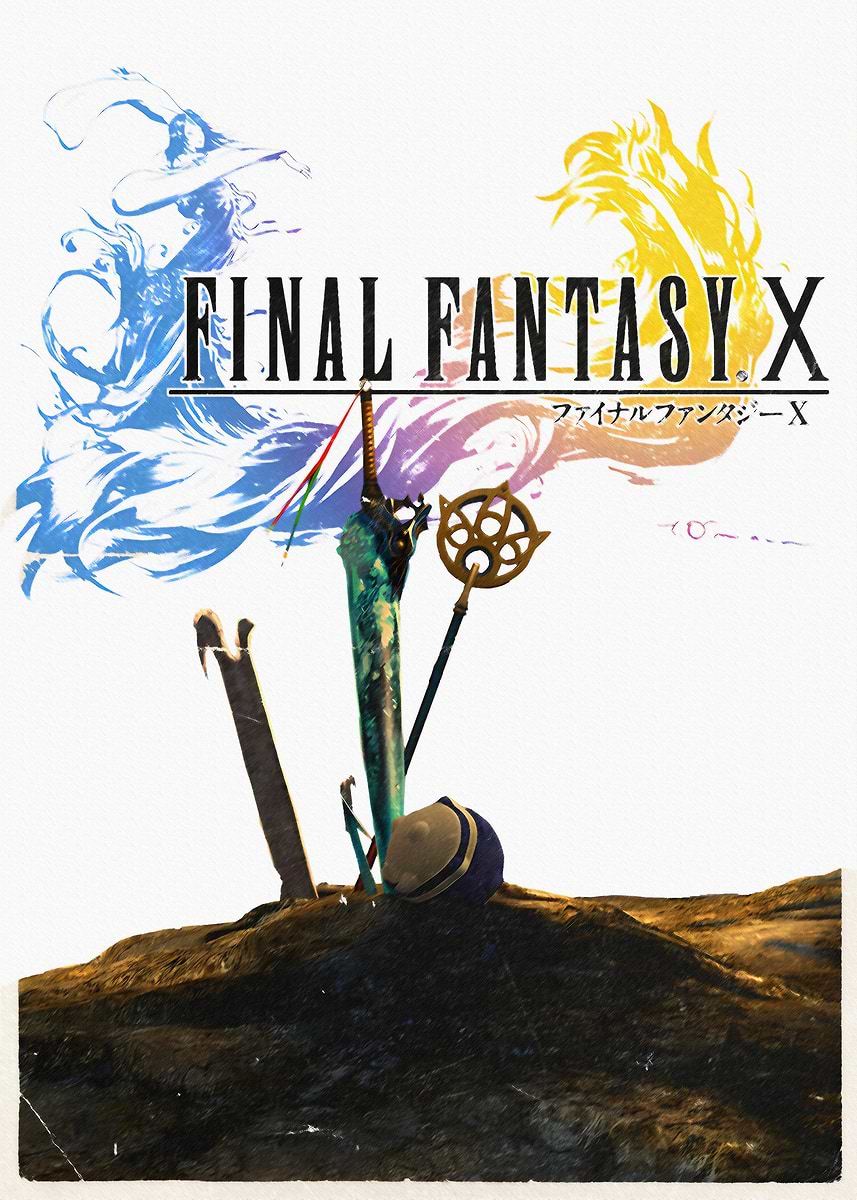 Final Fantasy X Game Cover' Poster, picture, metal print, paint by