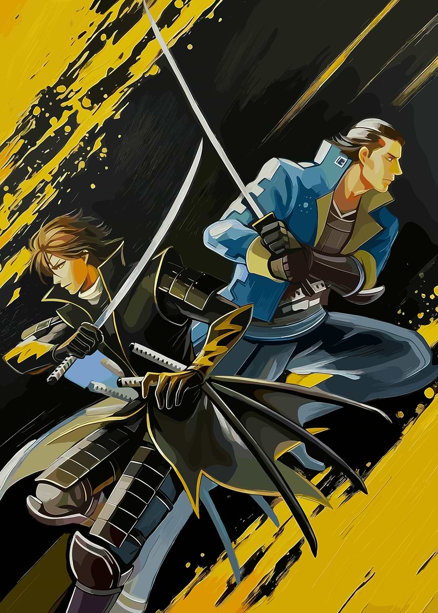 Date masamune and Kojuro' Poster, picture, metal print, paint by