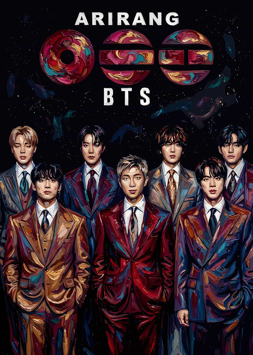 BTS Arirang Portrait' Poster, picture, metal print, paint by
