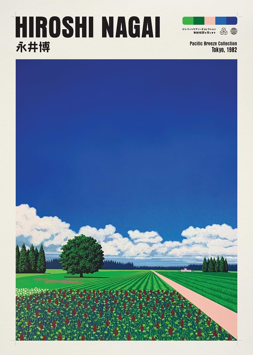 Hiroshi Nagai Landscape' Poster, picture, metal print, paint by