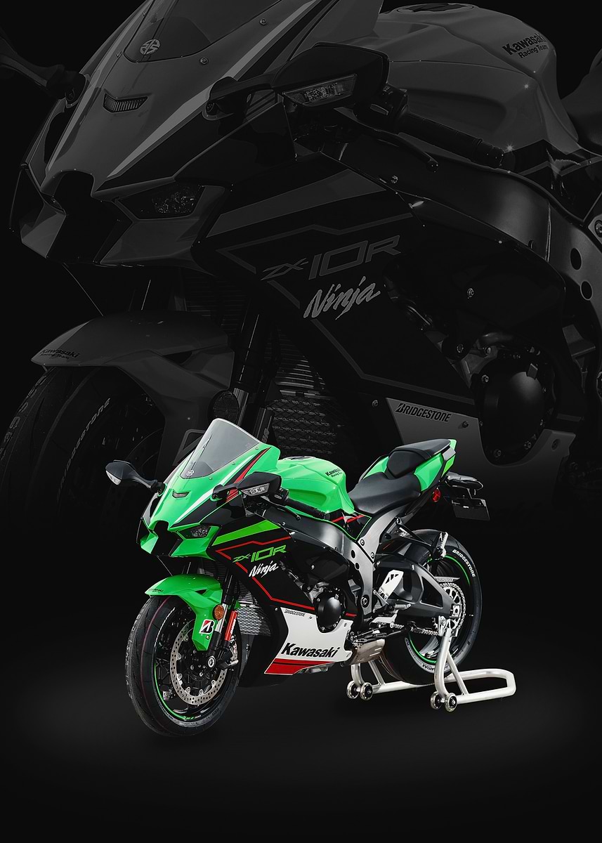 Kawasaki Ninja ZX-10R Motorcycle' Poster, picture, metal print