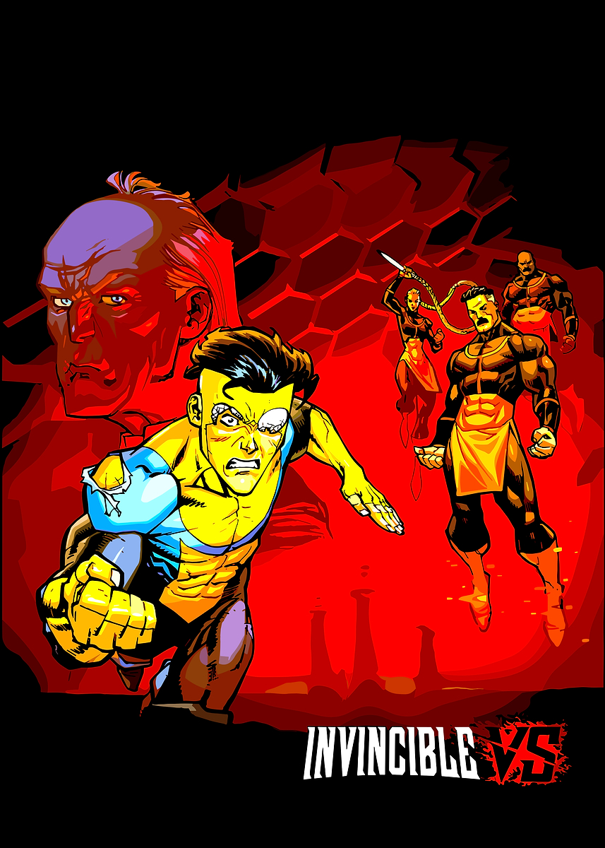 'Invincible vs. Comic Art' Poster, picture, metal print, paint by mbako ...