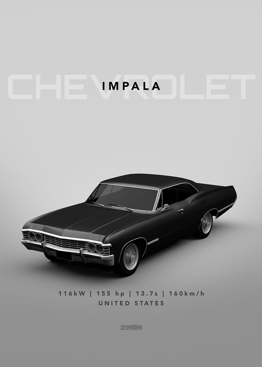 Chevrolet Impala Poster' Poster, picture, metal print, paint by 21