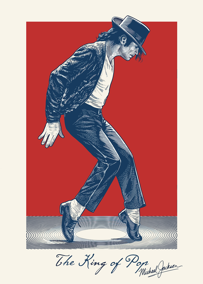 Michael Jackson The King of Pop' Poster, picture, metal print