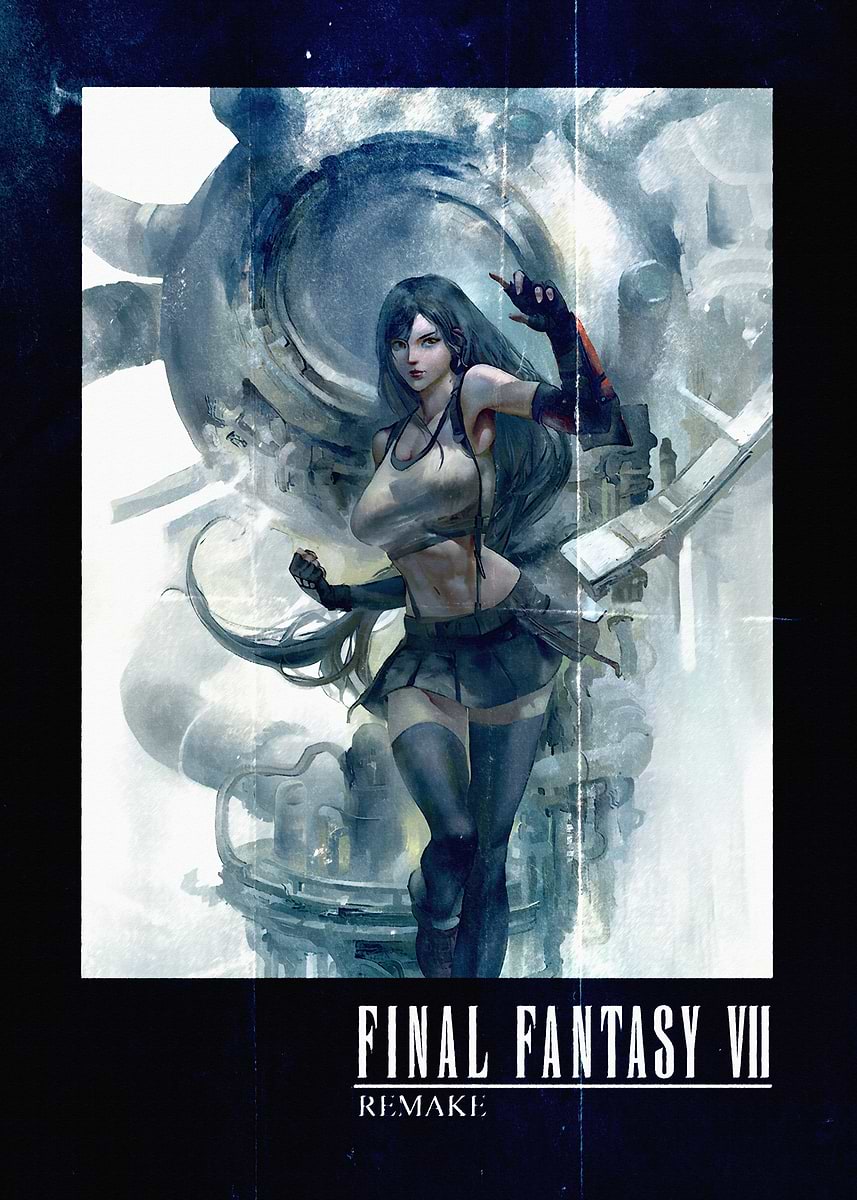 Tifa Lockhart Final Fantasy VII Remake' Poster, picture, metal