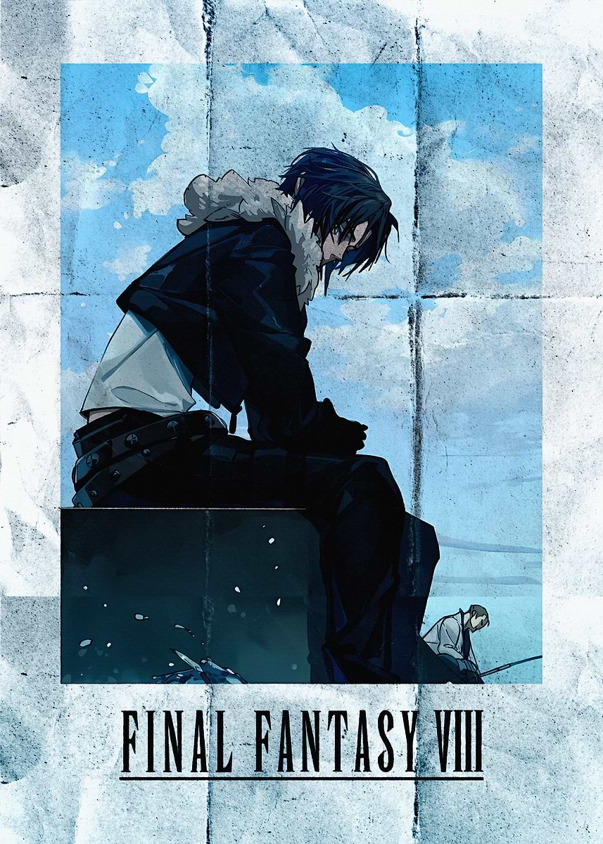 Final Fantasy VIII Poster' Poster, picture, metal print, paint by