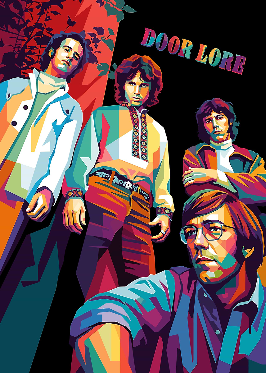 The Doors 'Door Lore' Pop Art' Poster, picture, metal print, paint