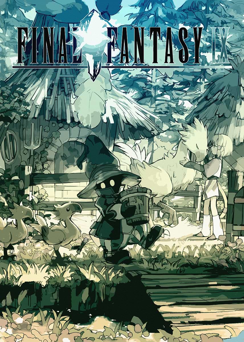 Final Fantasy IX Art' Poster, picture, metal print, paint by