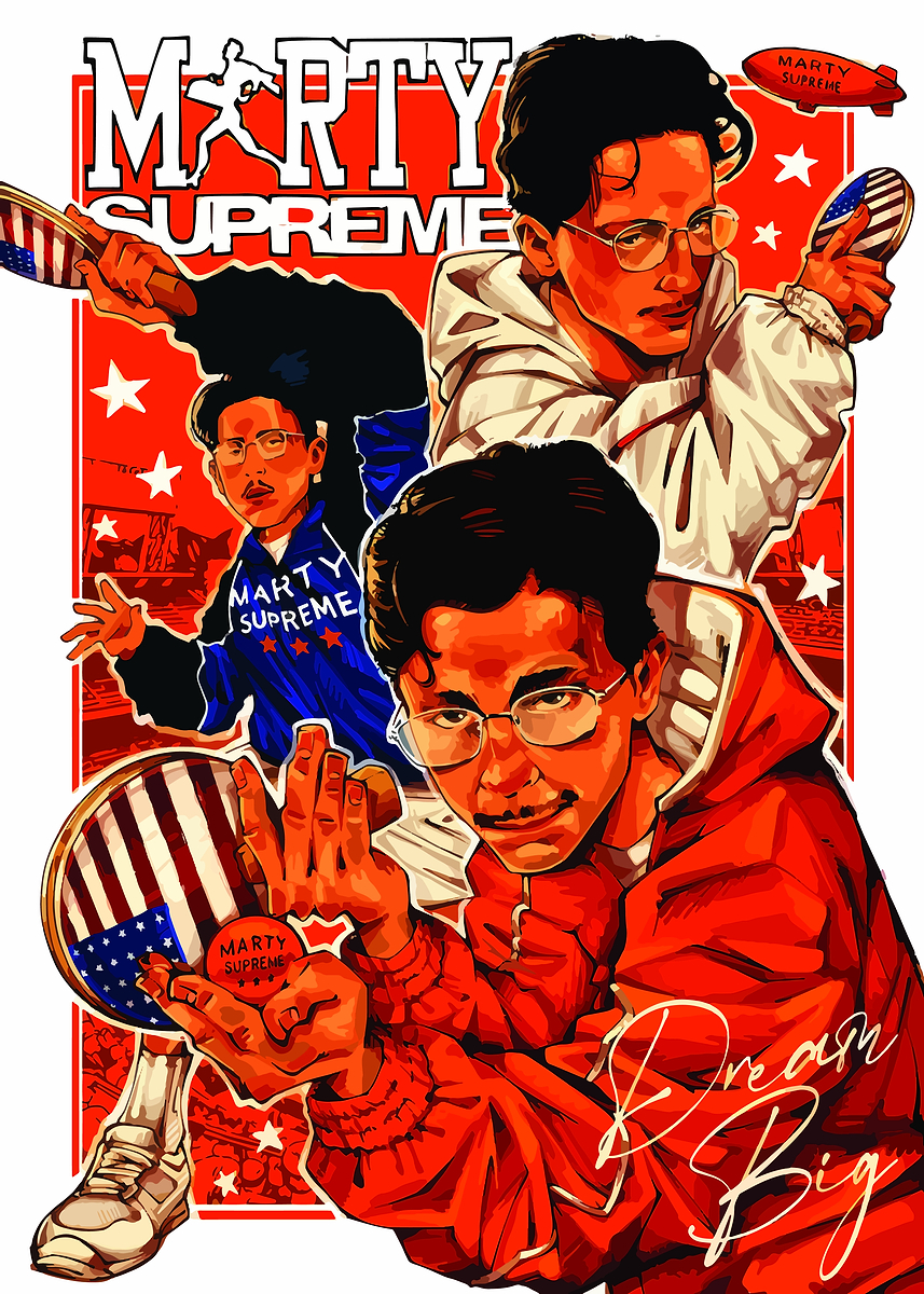 Marty Supreme Dream Big Poster' Poster, picture, metal print