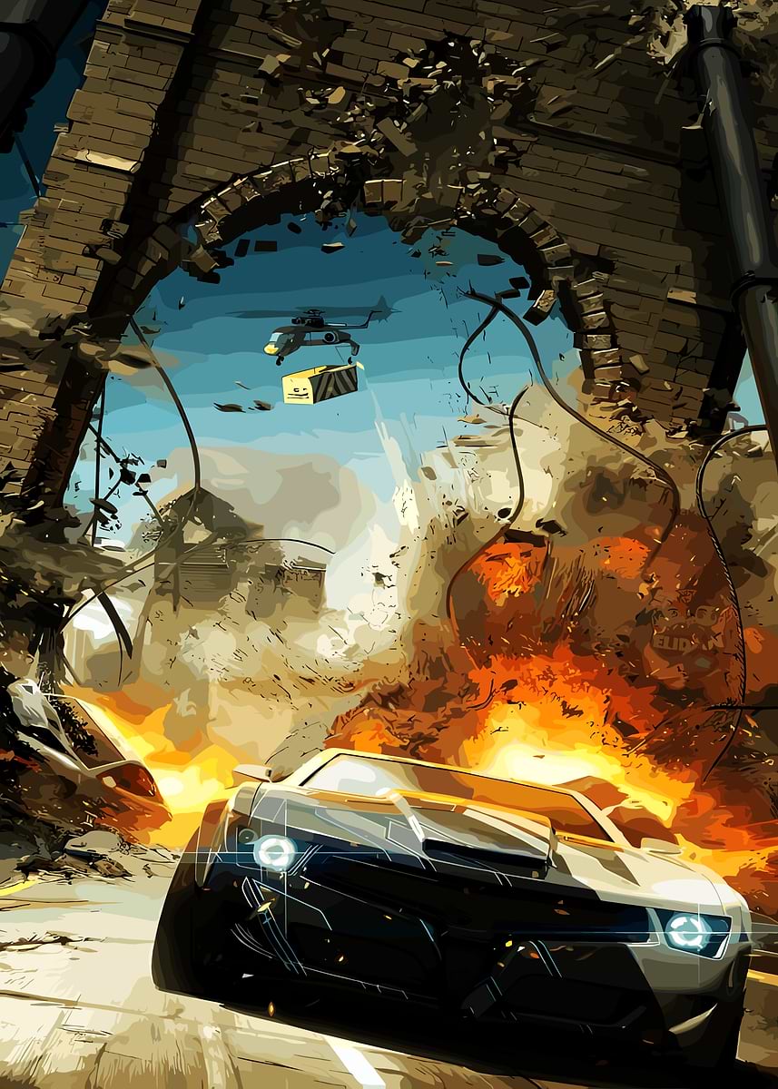 Need for Speed game' Poster, picture, metal print, paint by