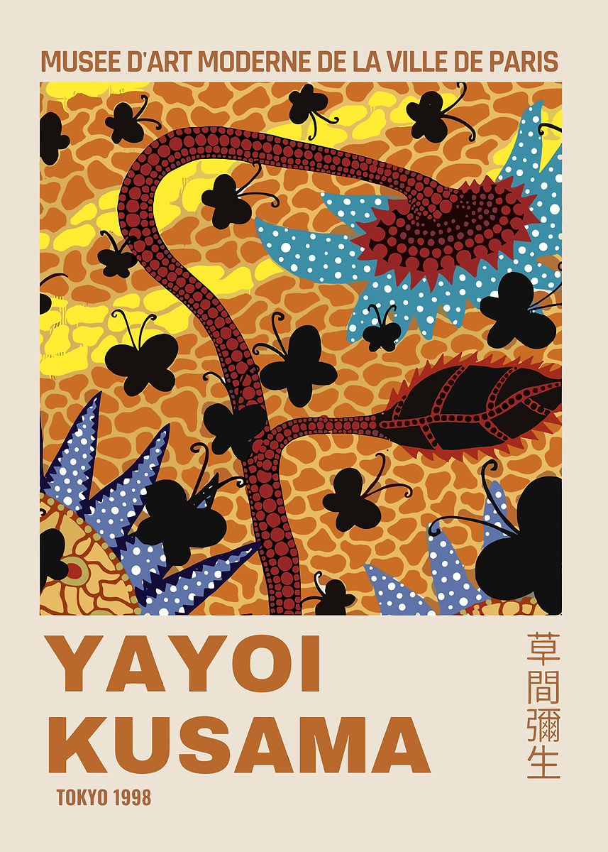 Yayoi Kusama Tokyo 1998 Poster' Poster, picture, metal print