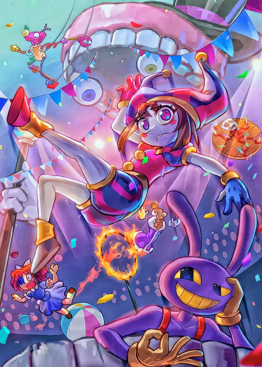 The Amazing Digital Circus Poster' Poster, picture, metal print