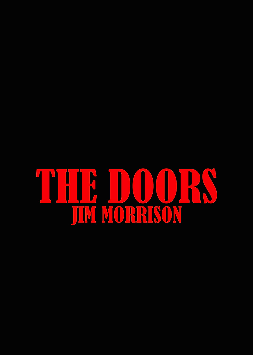 The Doors Jim Morrison Text Art Poster, Picture & Metal Print