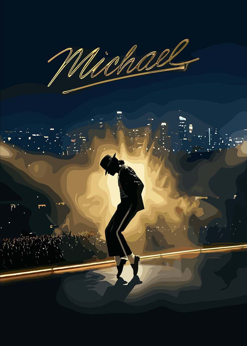 Michael Jackson Performing' Poster, picture, metal print, paint by