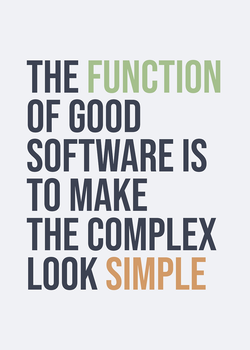 'The Function of Good Software' Poster, picture, metal print, paint by ...