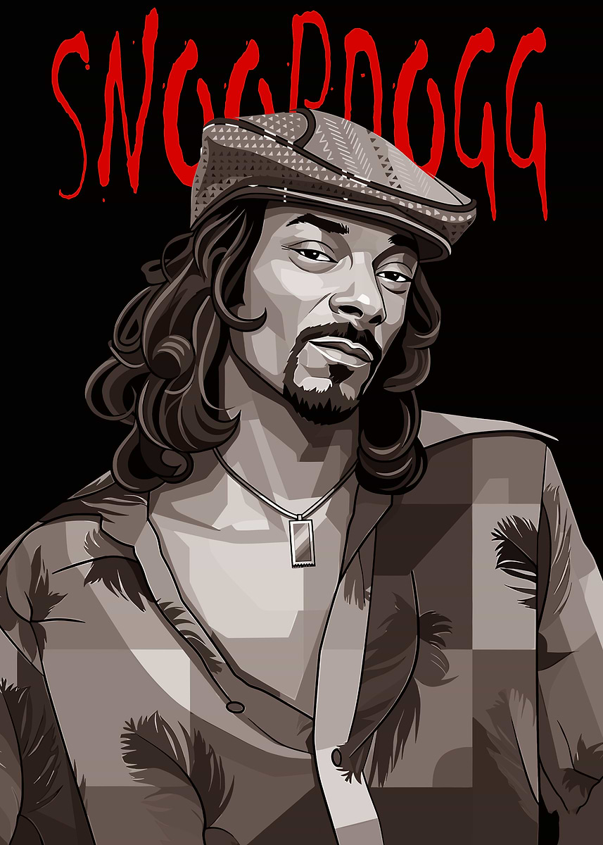 Doogg 'Snoop Dogg Portrait' Poster, picture, metal print, paint by muhART ...