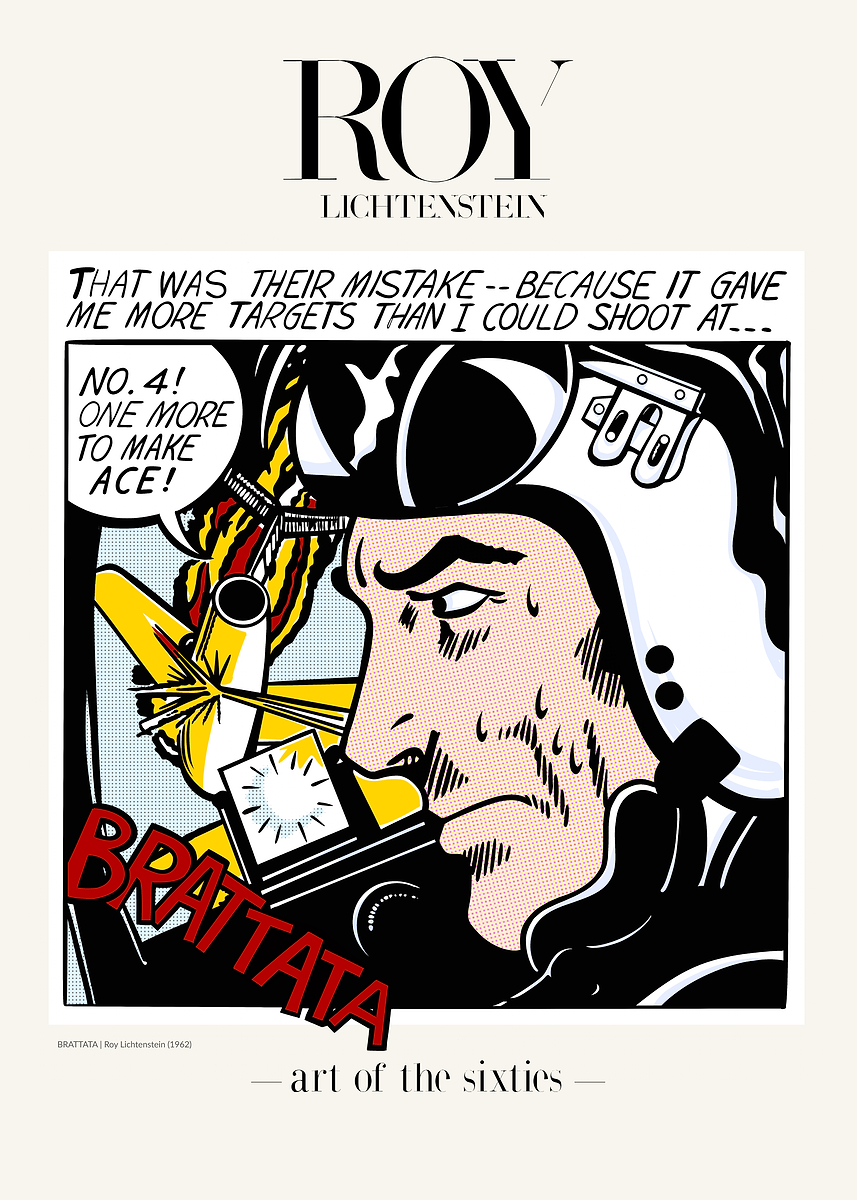Roy Lichtenstein | BRATTATA' Poster, picture, metal print, paint