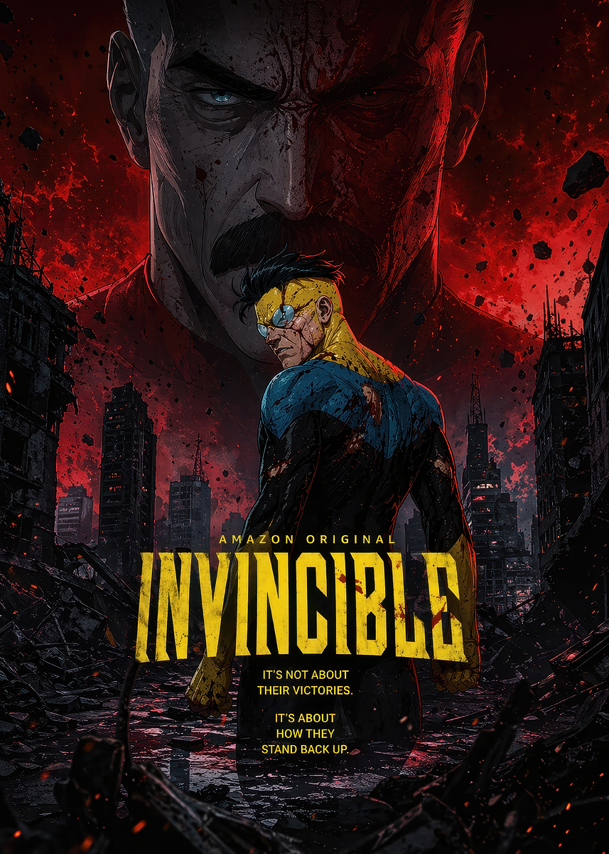 Invinable Poster 'Invincible ' Poster, picture, metal print, paint by VisionPrint | Displate