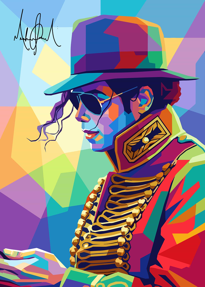 トランPOPアート Michael Jackson Pop Art Portrait' Poster, picture, metal print