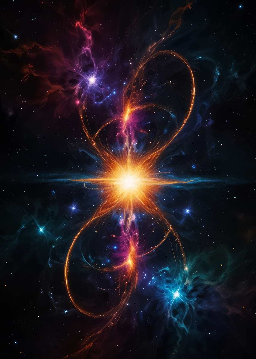 Cosmic Nebula Explosion' Poster, picture, metal print, paint by