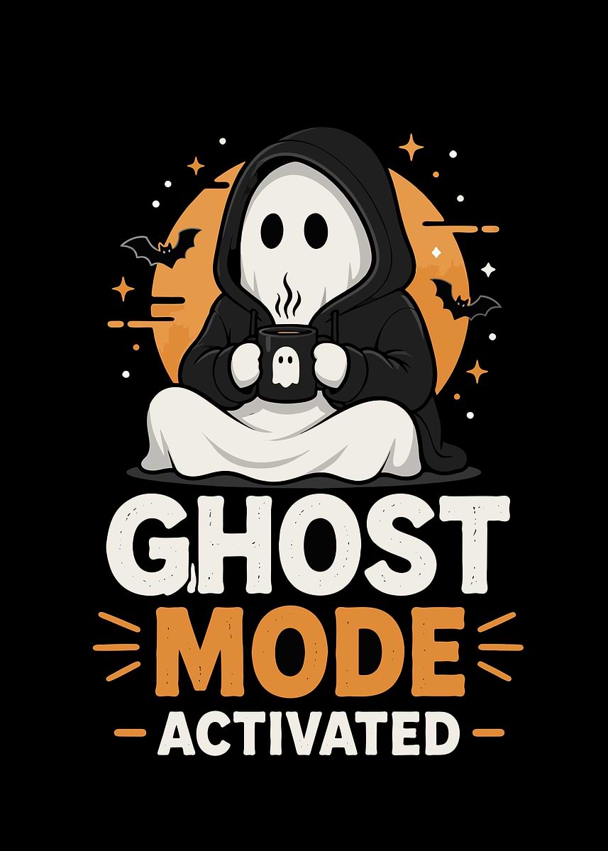 'Introvert Ghost Mode Activated Halloween' Poster, picture, metal print ...