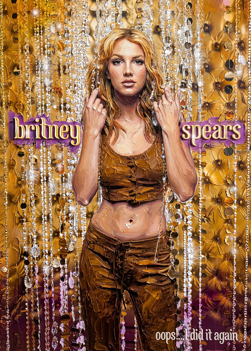 Oops I Did It Again Album Cover Art' Poster, picture, metal print