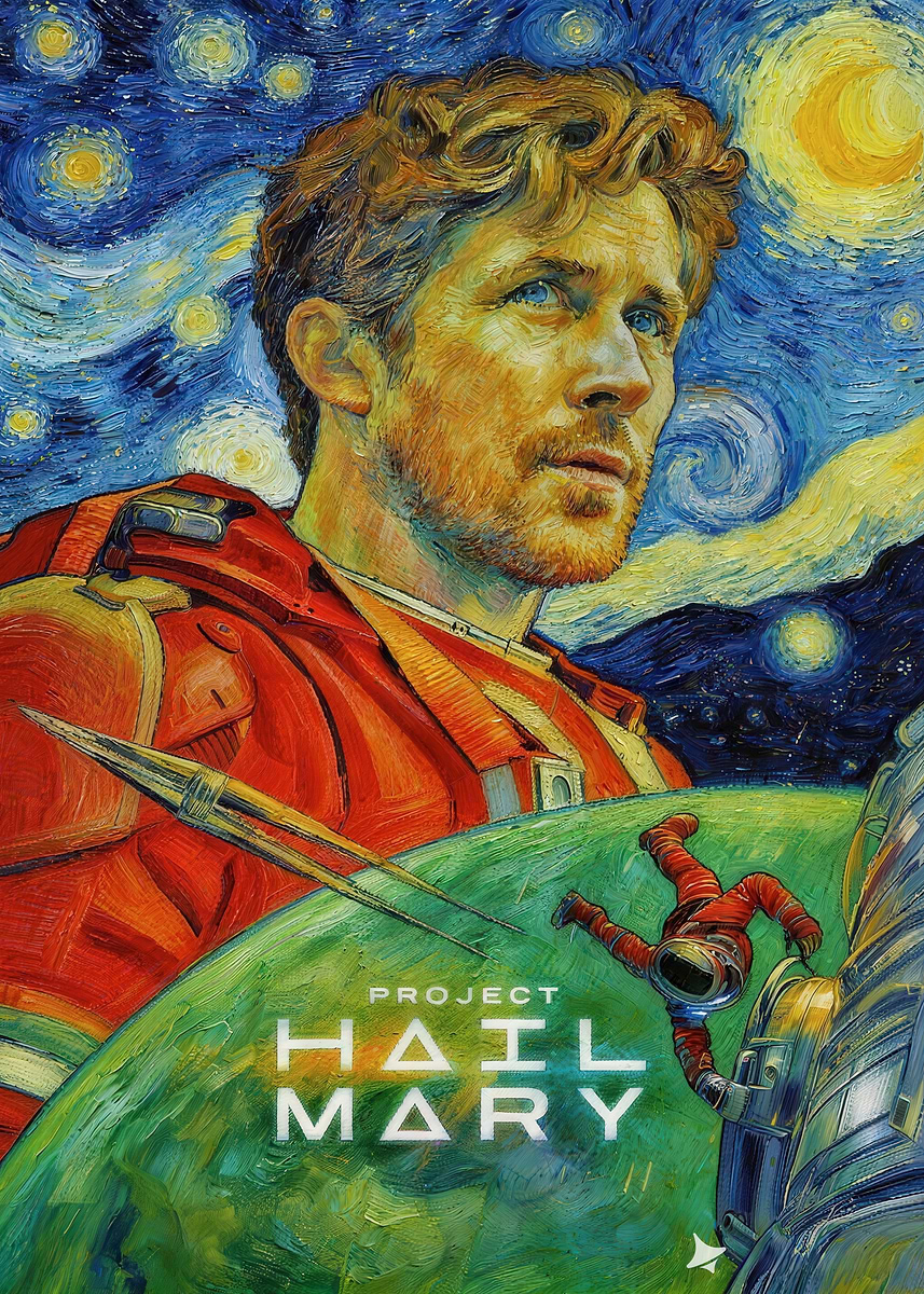 'Project Hail Mary Starry Night Style' Poster, picture, metal print ...