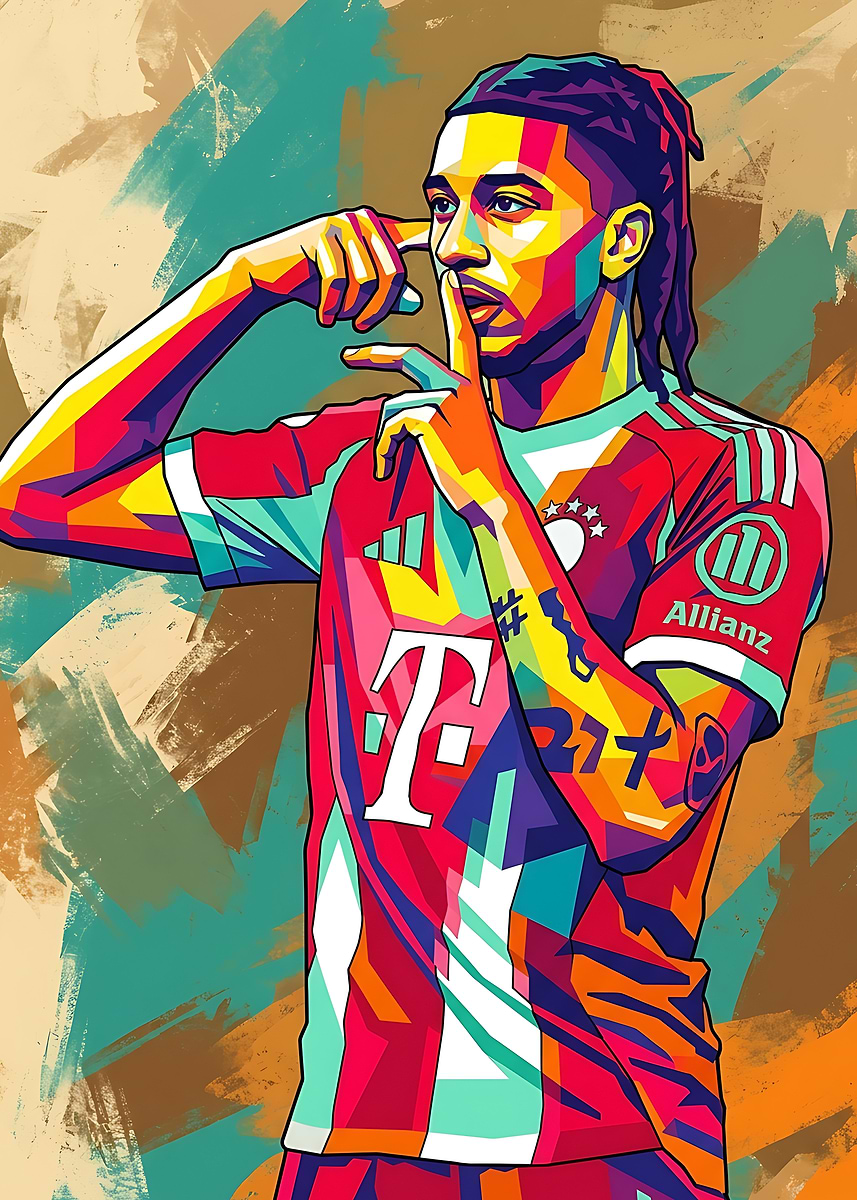 Football Player michael olise in Pop Art Style' Poster, picture