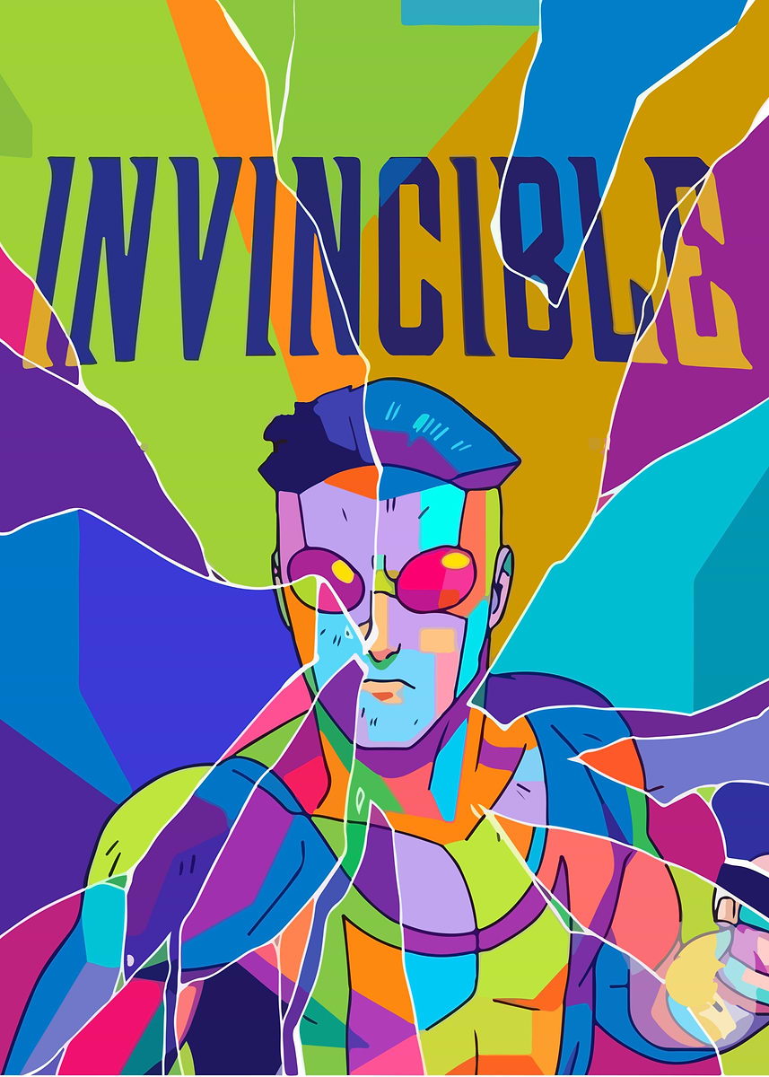Invincible Pop Art style Poster' Poster, picture, metal print