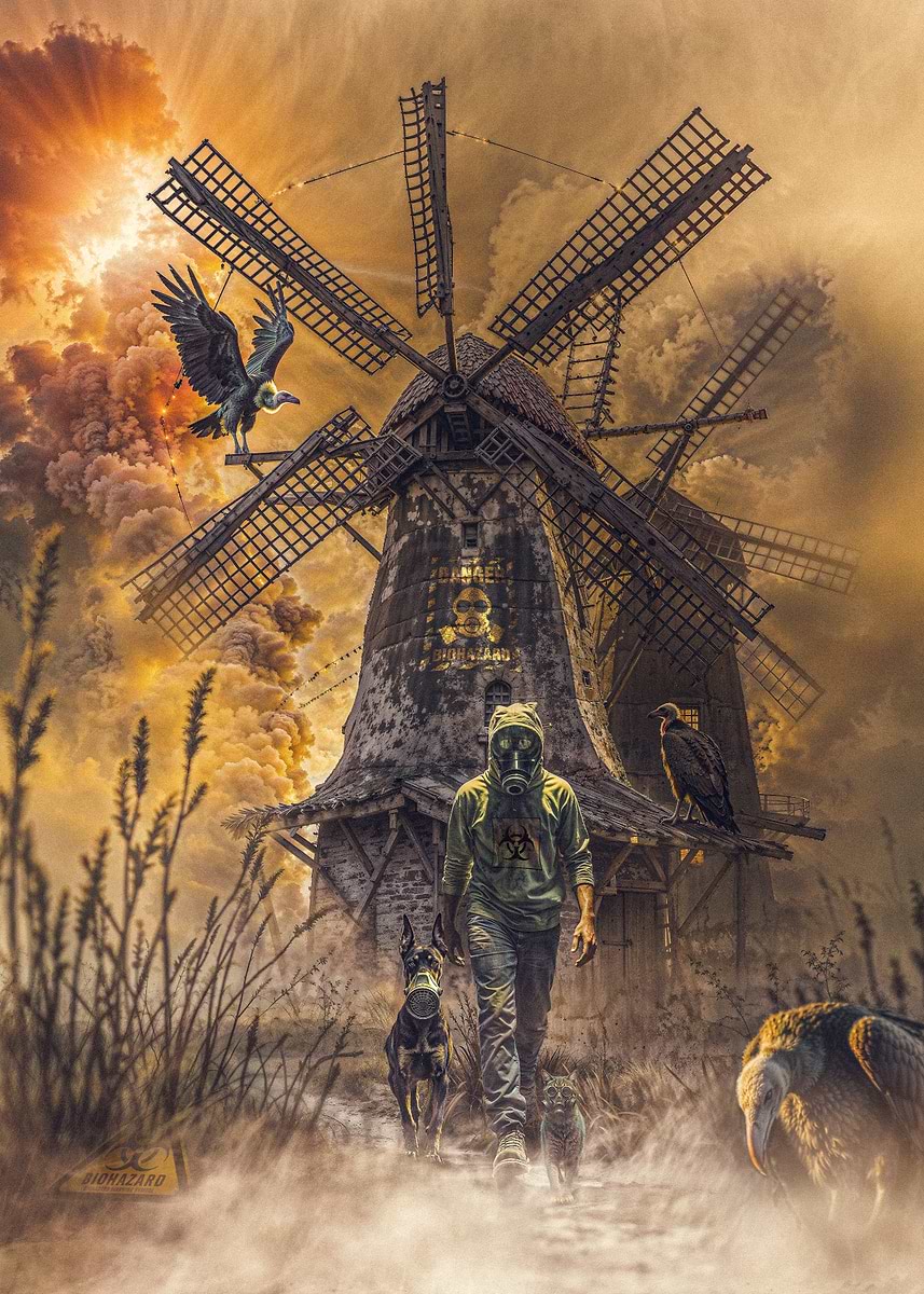 'Post-apocalyptic survival scene' Poster, picture, metal print, paint ...