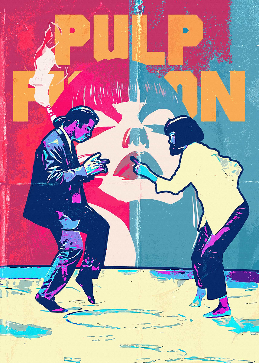Pulp Fiction Dance Poster' Poster, picture, metal print, paint by