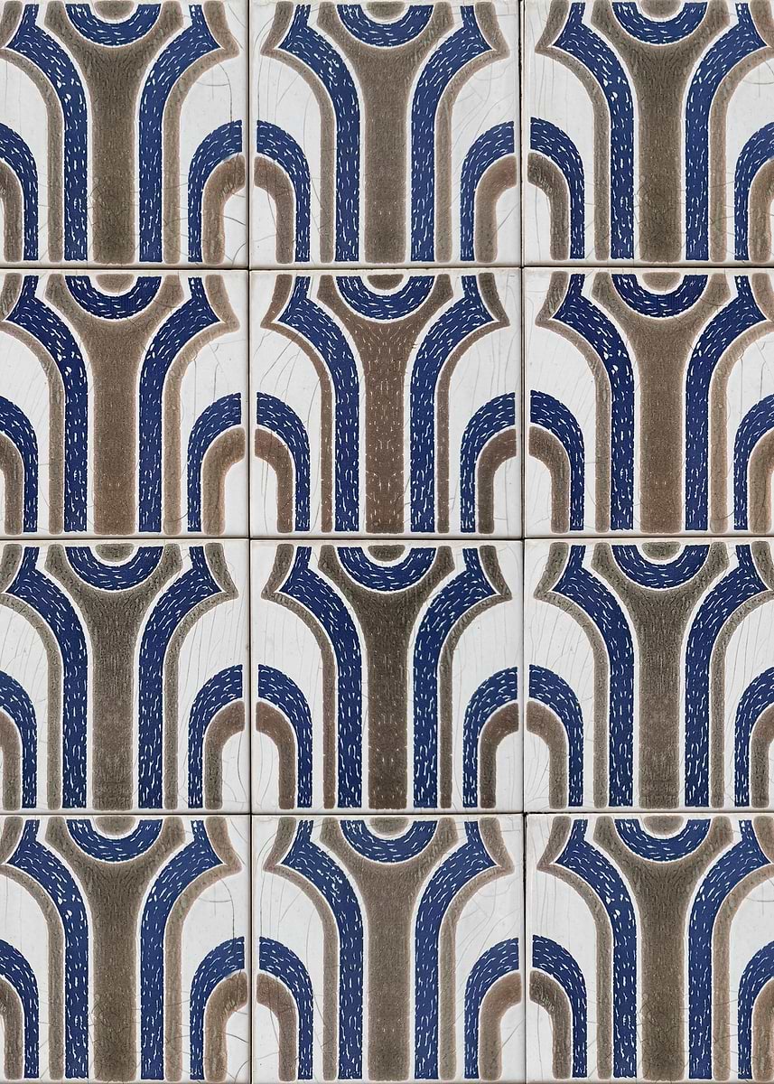 Arcom Patterned Tile 'Retro Arch Pattern Tiles' Poster, picture, metal print, paint by ...
