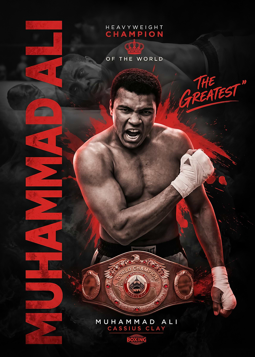 boxer Muhammad Ali 'The Greatest' Boxing Poster' Poster, picture