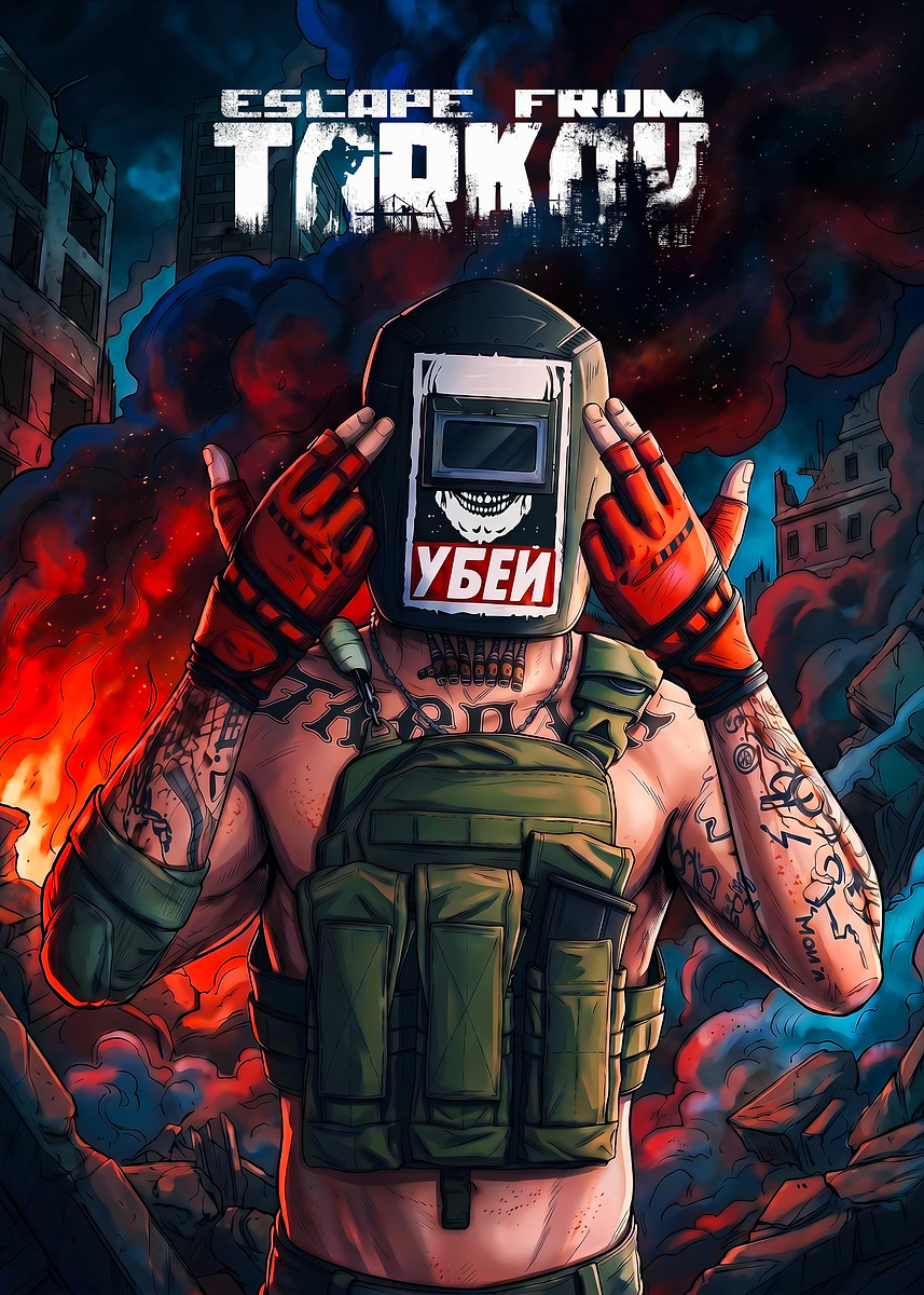 Escape From Tarkov Game Illustration' Poster, picture, metal print