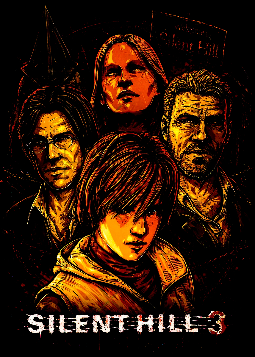 Silent Hill 3 Poster' Poster, picture, metal print, paint by