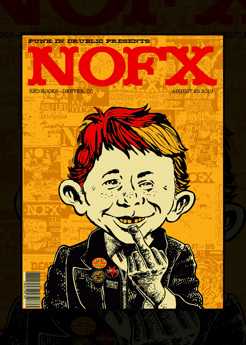 NOFX Punk Rock Poster' Poster, picture, metal print, paint by