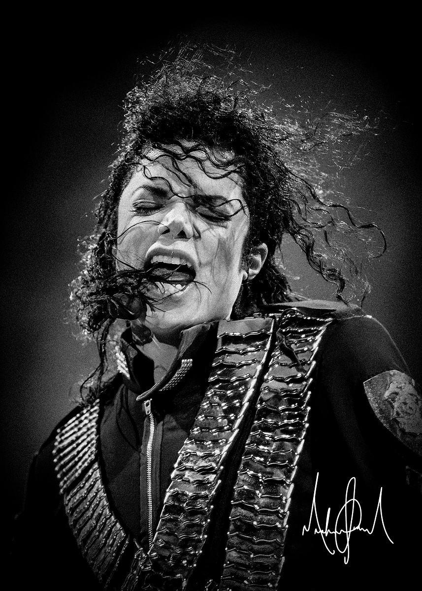 Michael Jackson Performing' Poster, picture, metal print, paint by