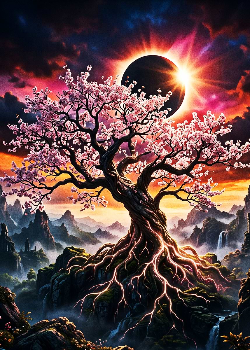 Eclipsed Roots 'Eclipse Roots of Destiny' Poster, picture, metal print, paint by Muh ...
