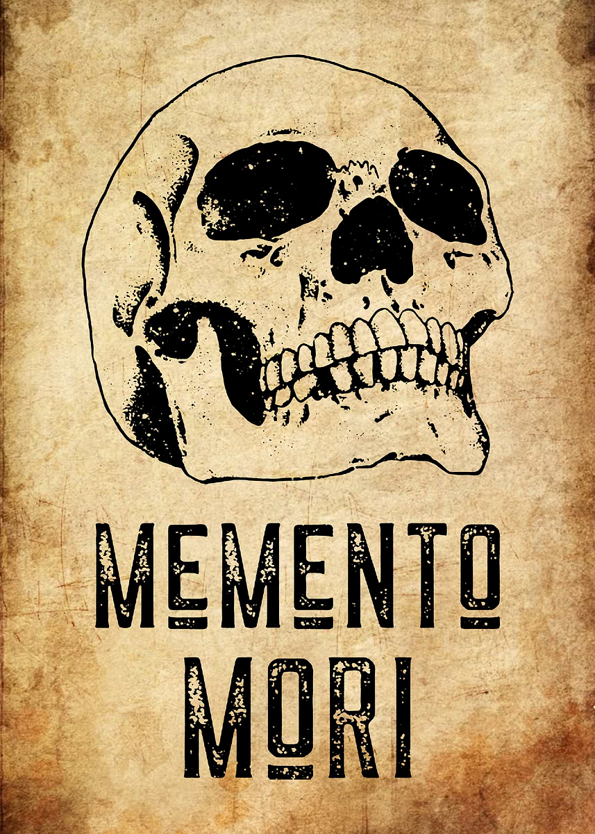 Memento Mori Skull Vintage Poster' Poster, picture, metal print